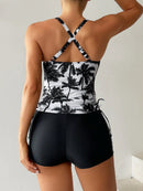 Conjunto Tankini com Top Halter e Shortinho Conjunto Tankini com Top Halter e Shortinho Maritima Moda Praia 