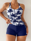 Conjunto Tankini com Top Halter e Shortinho Conjunto Tankini com Top Halter e Shortinho Maritima Moda Praia Azul Royal P 