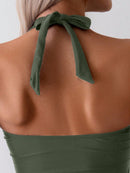 Conjunto Tankini Elegance com Amarração Frontal Conjunto Tankini Elegance com Amarração Frontal Maritima Moda Praia 