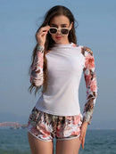 Conjunto UV Feminino Manga Longa com Short Tropical Conjunto UV Feminino Manga Longa com Short Tropical Maritima Moda Praia 