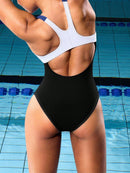 Swim Nautrix Maiô em Cor Sólida com Recortes, Estilo Casual/Esportivo para Primavera/Resort