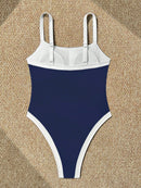 Maiô Bicolor Clássico Marina Maiô Bicolor Clássico Marina Marina Moda Praia 
