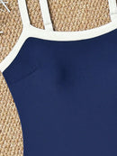 Maiô Bicolor Clássico Marina Maiô Bicolor Clássico Marina Marina Moda Praia 