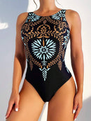 Maiô Estampado Elegance Arabesco Maiô Estampado Elegance Arabesco Marina Moda Praia Multicolorido P 
