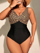 Maiô Geométrico Plus Size Aurora Maiô Geométrico Plus Size Aurora Marina Moda Praia 