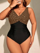 Maiô Geométrico Plus Size Aurora Maiô Geométrico Plus Size Aurora Marina Moda Praia 
