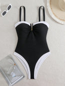 Maiô Modelador Bicolor Sculpt Elegance Maiô Modelador Bicolor Sculpt Elegance Marina Moda Praia Preto/Branco P 