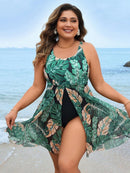 Maiô Vestido Tropical Elegance Plus Maiô Vestido Tropical Elegance Plus Marina Moda Praia Verde G 