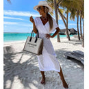 Saída Banho Chemise Cecília Maritima Moda Praia BRANCO P 