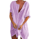 Saída de Banho Chemise Alice Maritima Moda Praia Púrpura P 