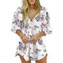 Saída de Banho Chemise Amanda Maritima Moda Praia Estampa 2 P 