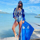 Saída De Banho Chemise Olho Grego Maritima Moda Praia 