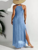 Saída de Praia Elegance Flow Longa Saída de Praia Elegance Flow Longa Marina Moda Praia 