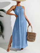 Saída de Praia Elegance Flow Longa Saída de Praia Elegance Flow Longa Marina Moda Praia Azul P 