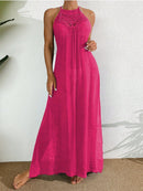 Saída de Praia Elegance Flow Longa Saída de Praia Elegance Flow Longa Marina Moda Praia Rosa P 