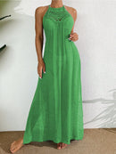 Saída de Praia Elegance Flow Longa Saída de Praia Elegance Flow Longa Marina Moda Praia Verde P 