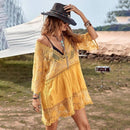 Saída de Praia Milena Maritima Moda Praia Amarelo Único 
