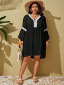 Saída de Praia Plus Size com Manga Longa Saída de Praia Plus Size com Manga Longa Maritima Moda Praia 
