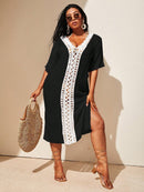 Saída de Praia Plus Size Helena Saída de Praia Plus Size Helena Marina Moda Praia Preto G 