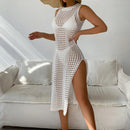 Saída de Praia Tricô Midi Maritima Moda Praia Branco Tamanho único 