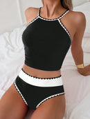 Tankini Duo Sculpt Contrast Tankini Duo Sculpt Contrast Marina Moda Praia Preto/Branco P 