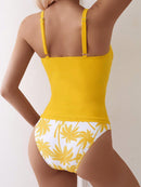 Tankini tropical com calcinha Estampada Tankini tropical com calcinha Estampada Maritima Moda Praia 