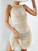 Vestido de Praia Tricô Maritima Moda Praia 