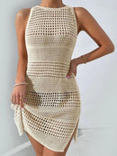 Vestido de Praia Tricô Maritima Moda Praia 