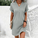 Vestido de praia Verônica Maritima Moda Praia Cinza G 