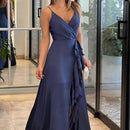 Vestido Laura Maritima Moda Praia azul marinho P 